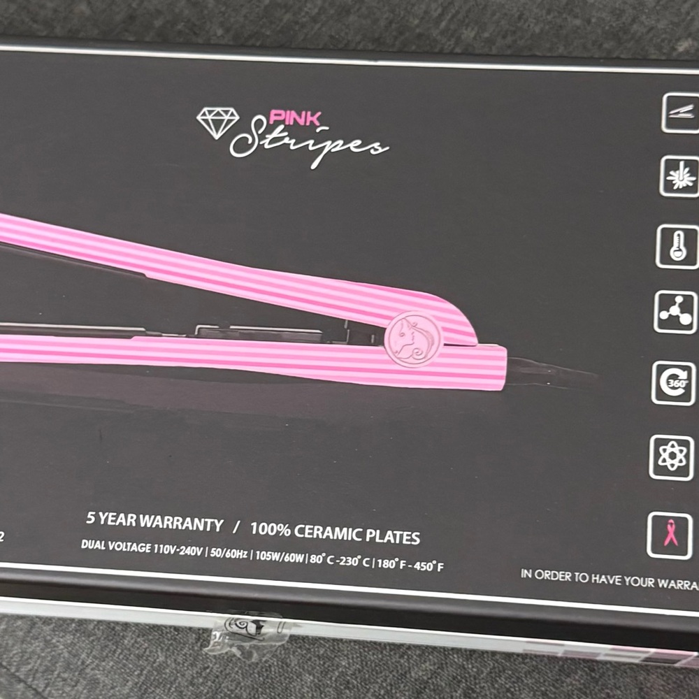 PINK Victoria's Secret Striped Hair Styling Tool - Picture 2 of 6